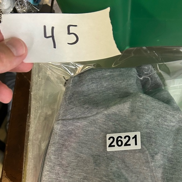 Not for sale Skims Gray Sweatshirt Henley Zip Size L Gray Minimalist Natural - Picture 12 of 12